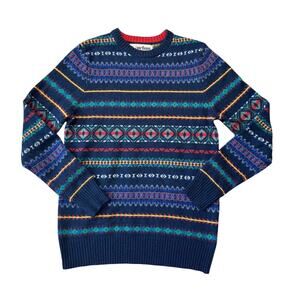Urban Pipeline Fair Isle Crewneck Men's Sweater, Size Medium, Wool Blend